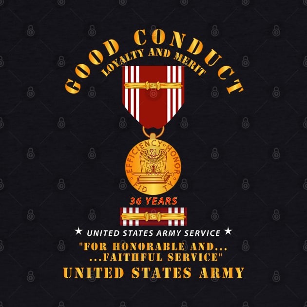 Army - Good Conduct w Medal w Ribbon - 36  Years by twix123844